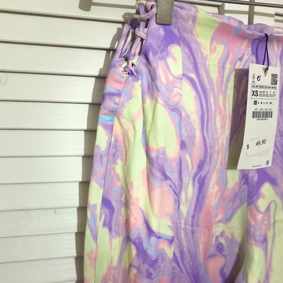 Zara marble print flare pants with side splits - Picture 2 of 3